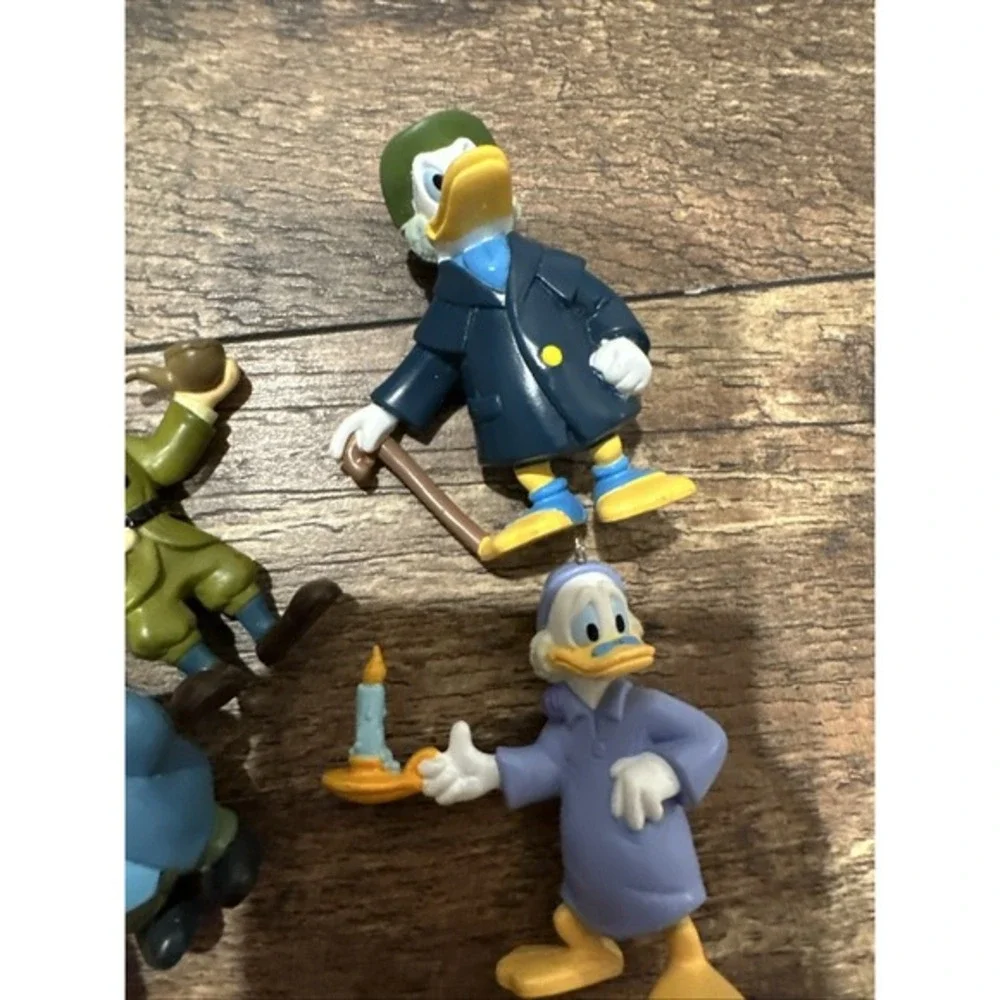 Disney MICKEY'S CHRISTMAS CAROL Set‎ of 5 Vintage Clip On Ornaments